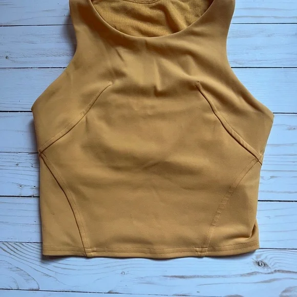 Lululemon Orange Wunder Train Racerback Cropped Tank Top Women's - Picture 2 of 8